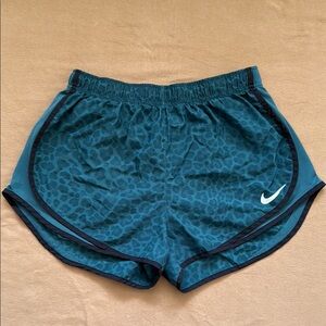 Nike Blue and Green Athletic Shorts Dri-FIT Performance